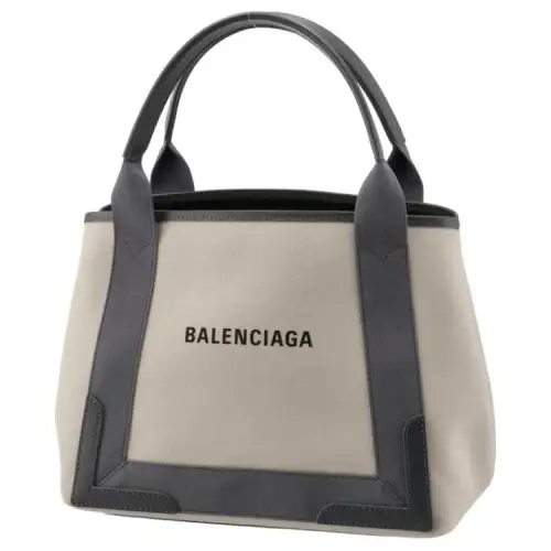 Balenciaga Canvas Handbag Women's Beige Gray