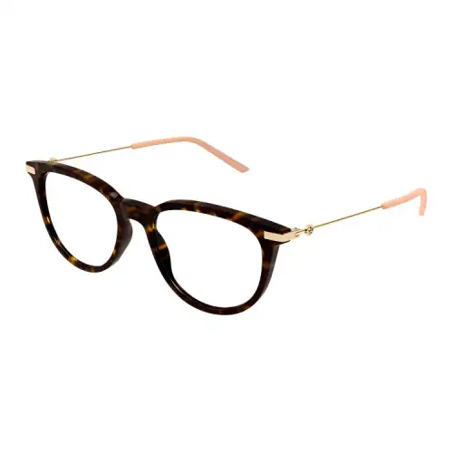 GUCCI Brand Logo Oval Eyeglass Frames Women's Tortoiseshell