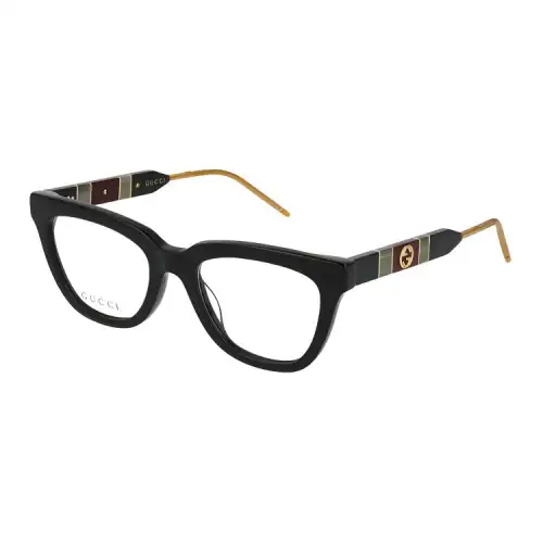 GUCCI Square Eyeglass Frames Women's Black