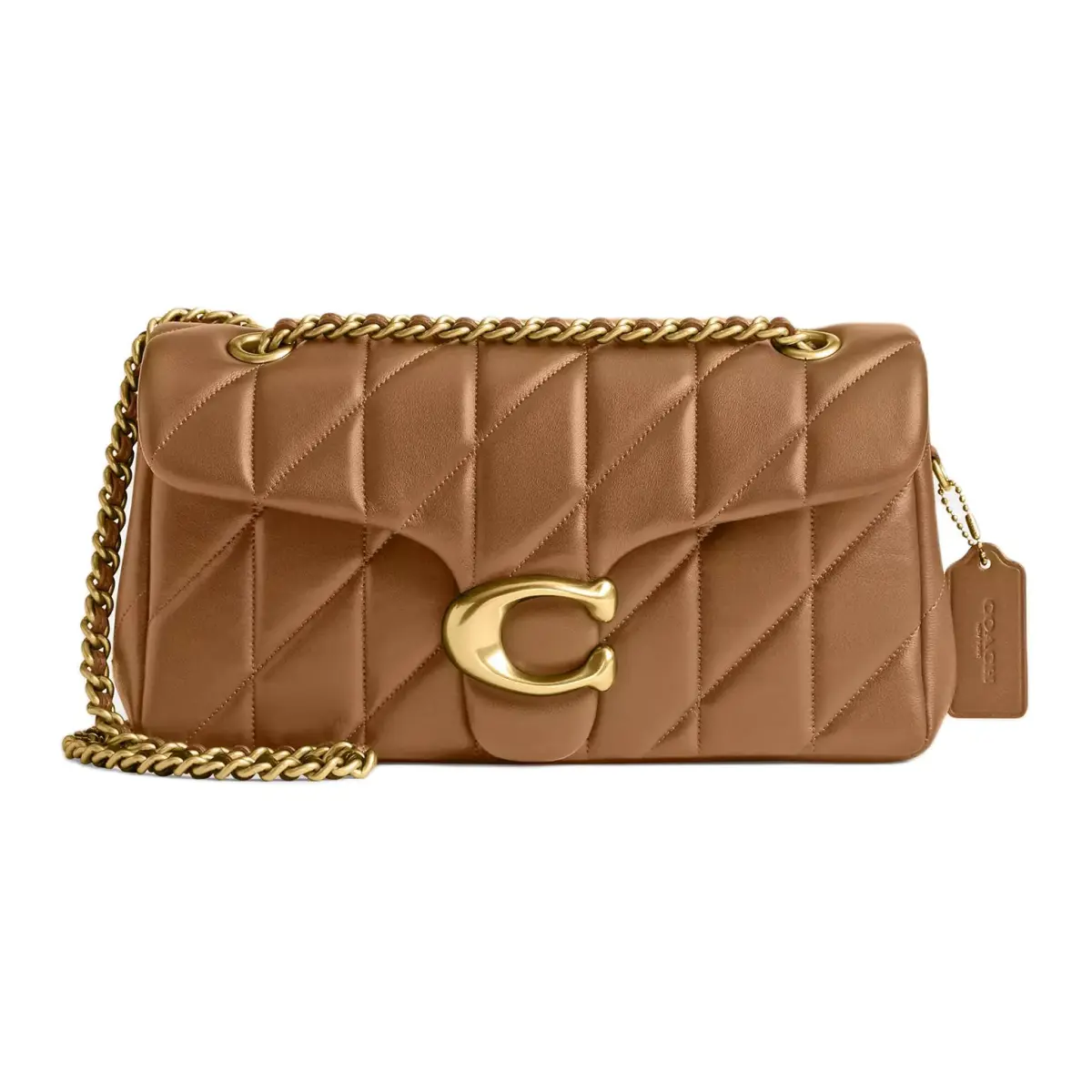 COACH Tabby Nappa Leather Crossbody Bag, Shoulder Bag Medium Women's Honey Brown