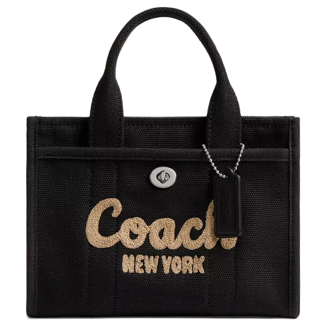 COACH Cargo Canvas With Satin Shoulder Bag, Crossbody Bag, Handbag Small Women's Black