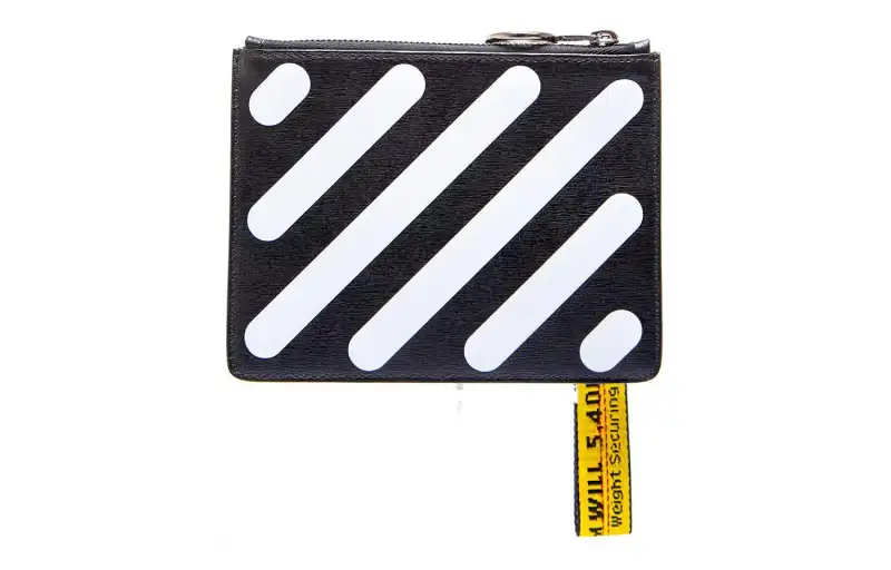 OFF WHITE Leather Clutch Women's Black
