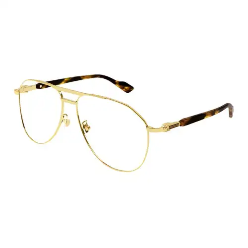 GUCCI Irregular Shape Eyeglass Frames Women's Tortoiseshell
