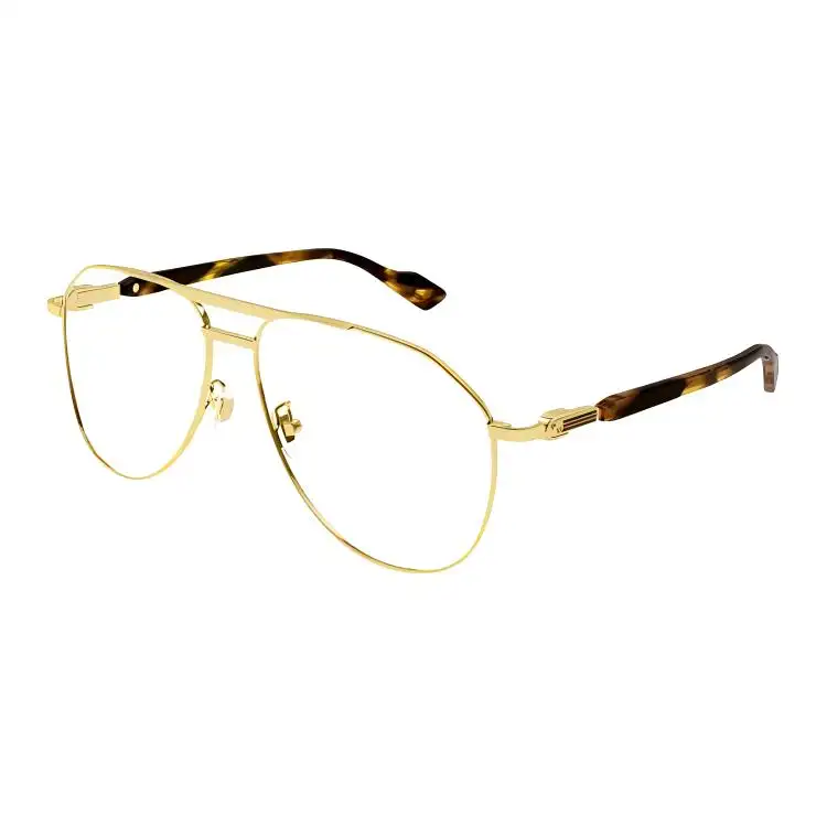 GUCCI Irregular Shape Eyeglass Frames Women's Tortoiseshell