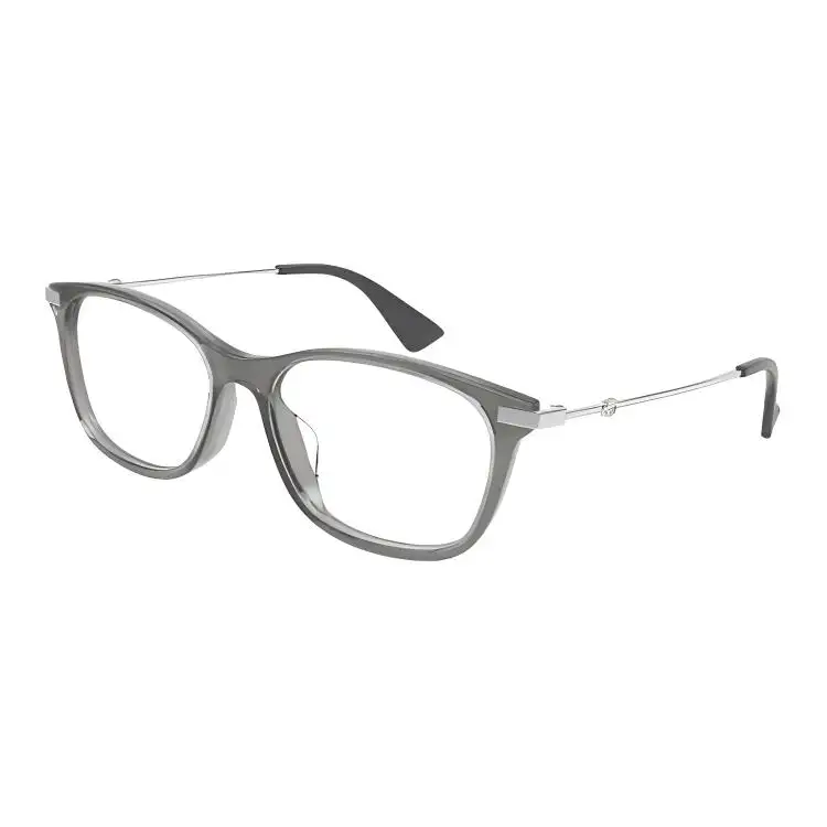 GUCCI Square Eyeglass Frames Unisex Gray