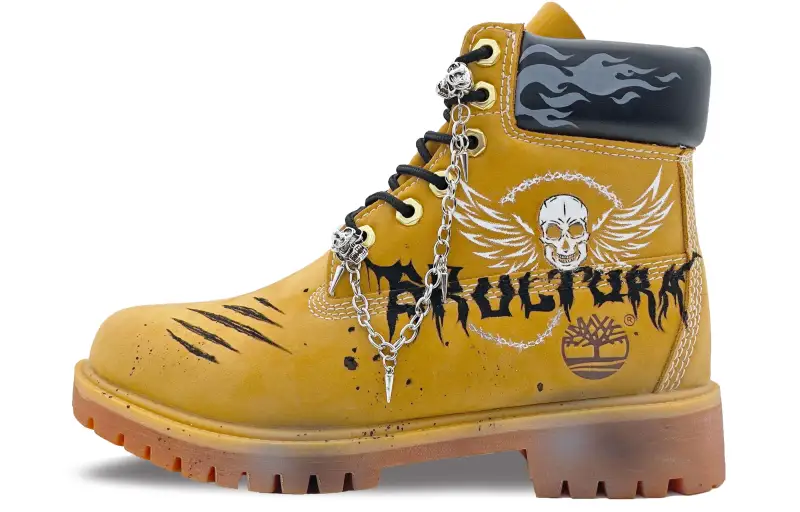 Timberland PREMIUM Short Combat Boots Men's Ginger Yellow