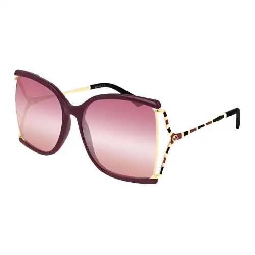 GUCCI Square Sunglasses Women's Umber