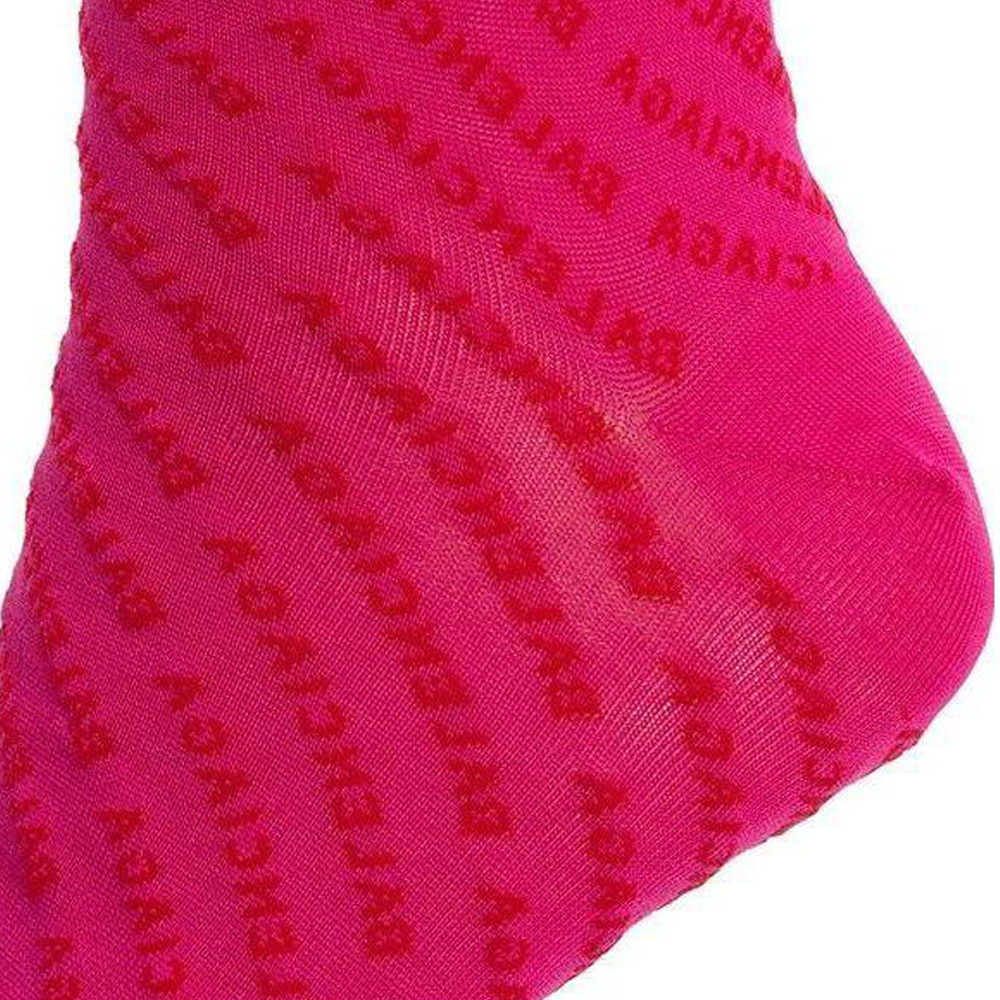 Balenciaga Logo Socks ‘Magenta/Red’