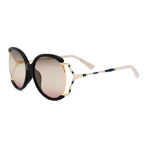 GUCCI Irregular Shape Sunglasses Women's Multicolor