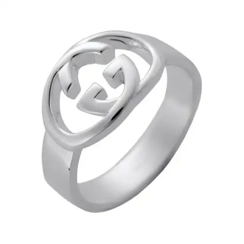 GUCCI Sterling Silver Rings Unisex Silver