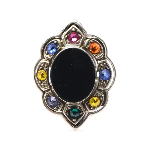 GUCCI Rhinestone Rings Women's Silver