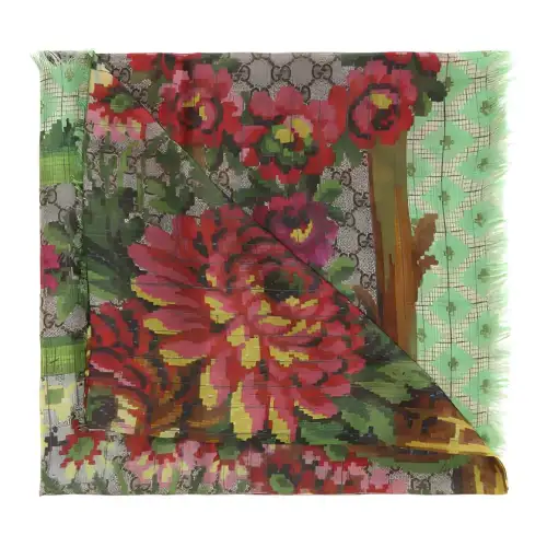 GUCCI Modal Silk Scarves Women's