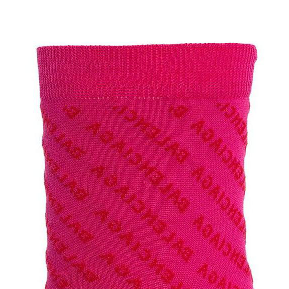 Balenciaga Logo Socks ‘Magenta/Red’