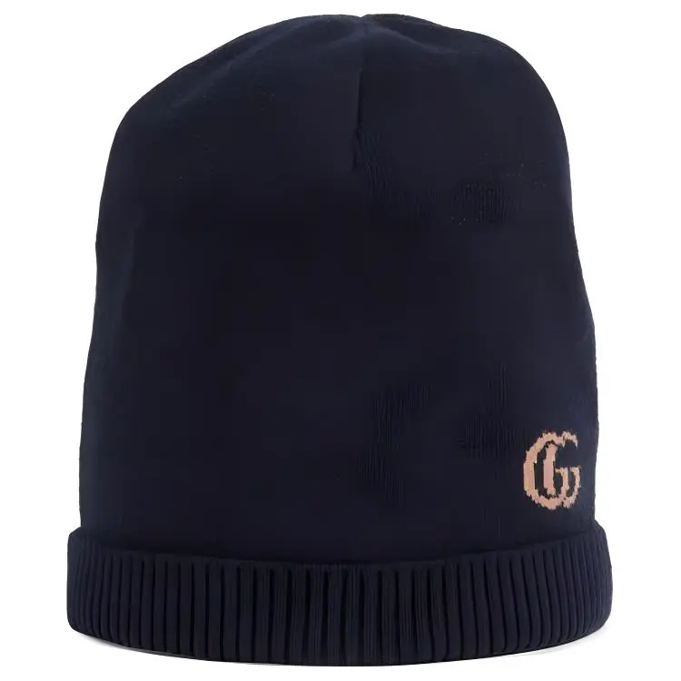 GUCCI Cashmere Wool Beanies Unisex Blue
