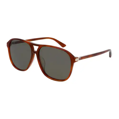 GUCCI Irregular Shape Sunglasses Men's Brown