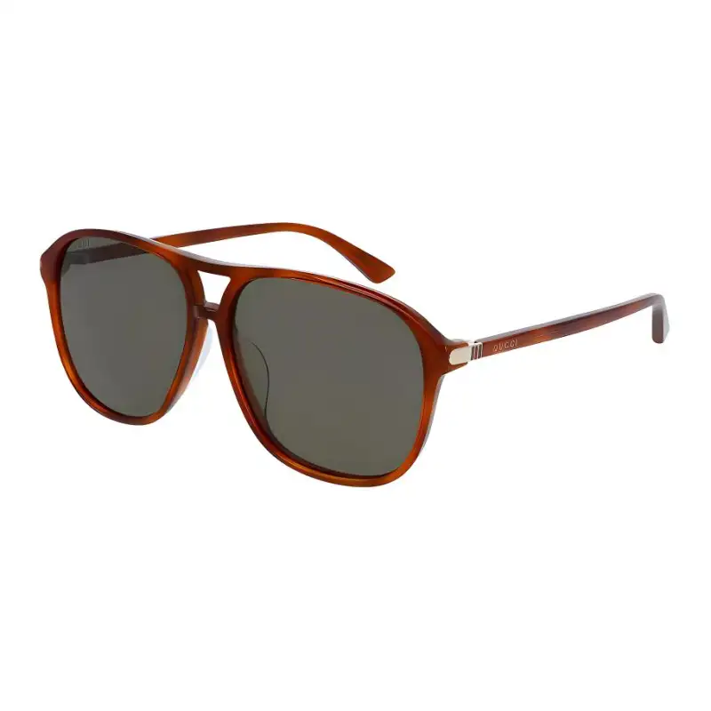 GUCCI Irregular Shape Sunglasses Men's Brown