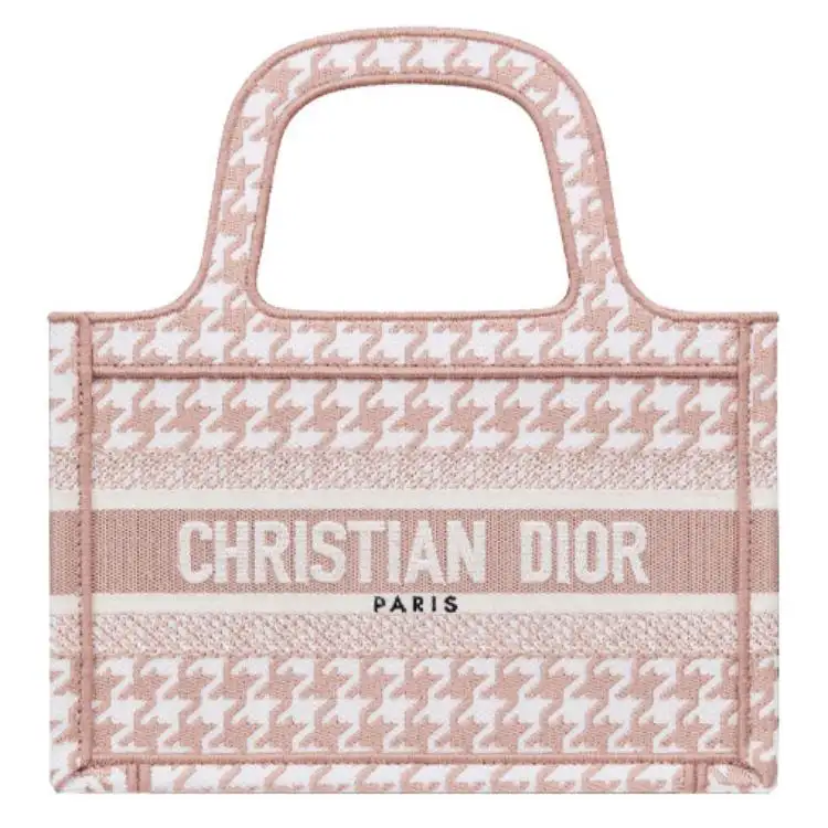 DIOR BookTote Fabric Handbag Tote Mini Women's Pink