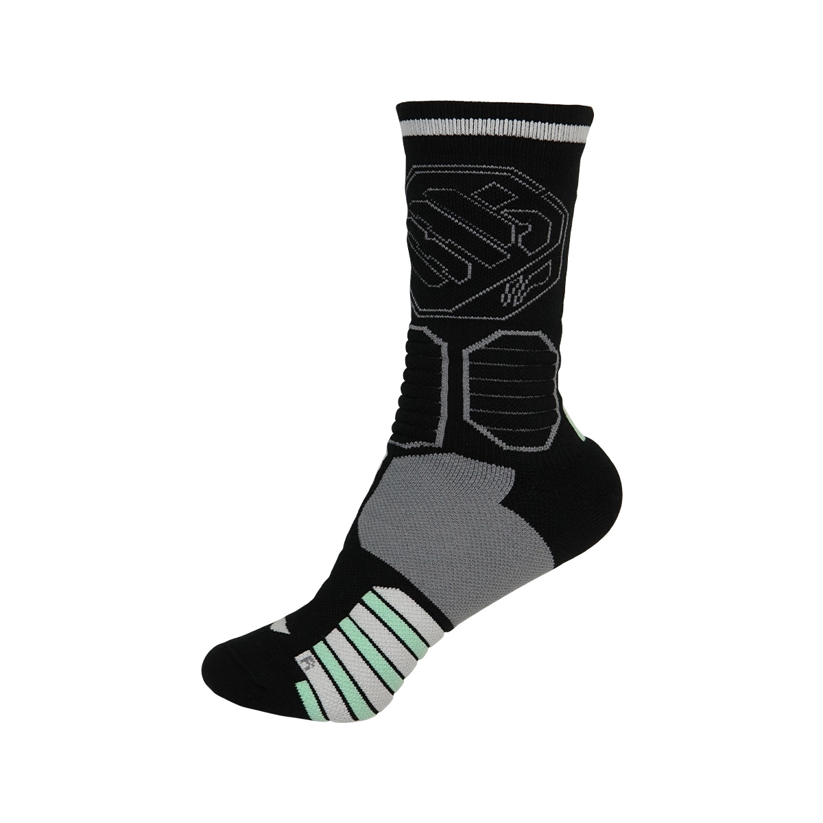 Li Ning Badfive Crew Socks Unisex 1 Pack Shark Gray