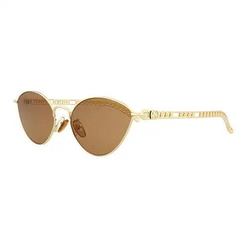 GUCCI Irregular Shape Sunglasses Unisex Gold