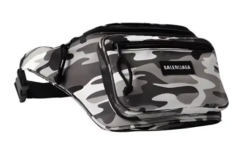 Balenciaga Nylon Fanny Pack Men's Gray