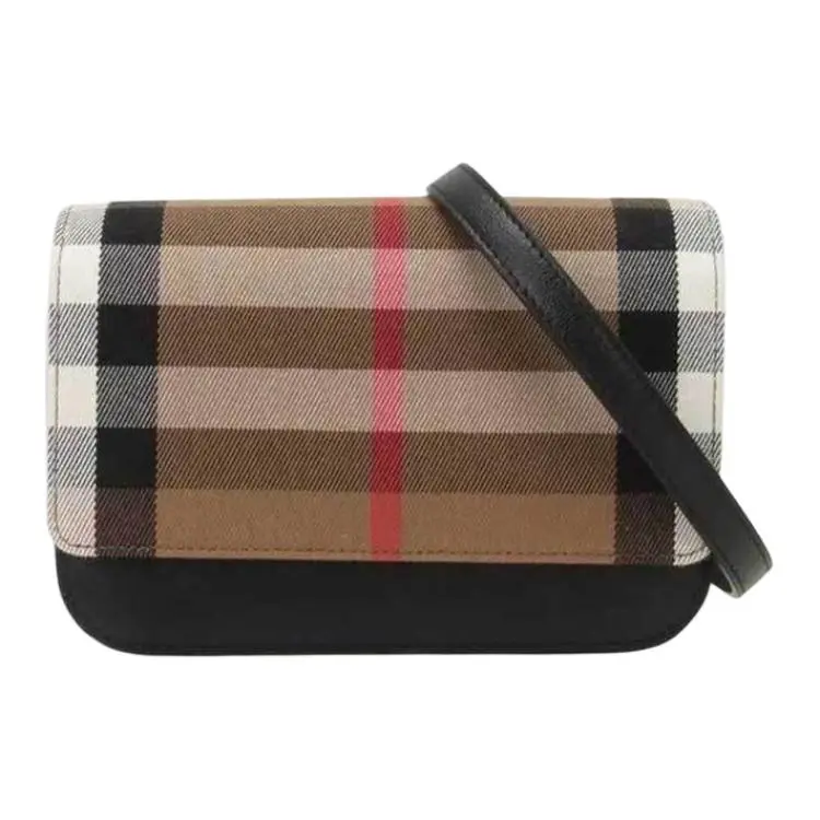 Burberry Grain Leather Shoulder Bag, Crossbody Bag Women's Black