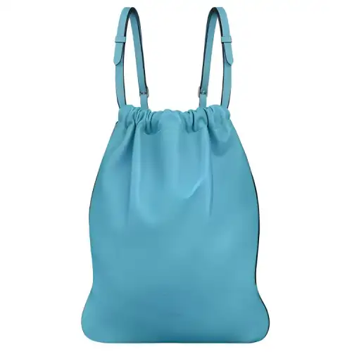 HERMES Evercolor Leather Backpack Women's Northern Blue