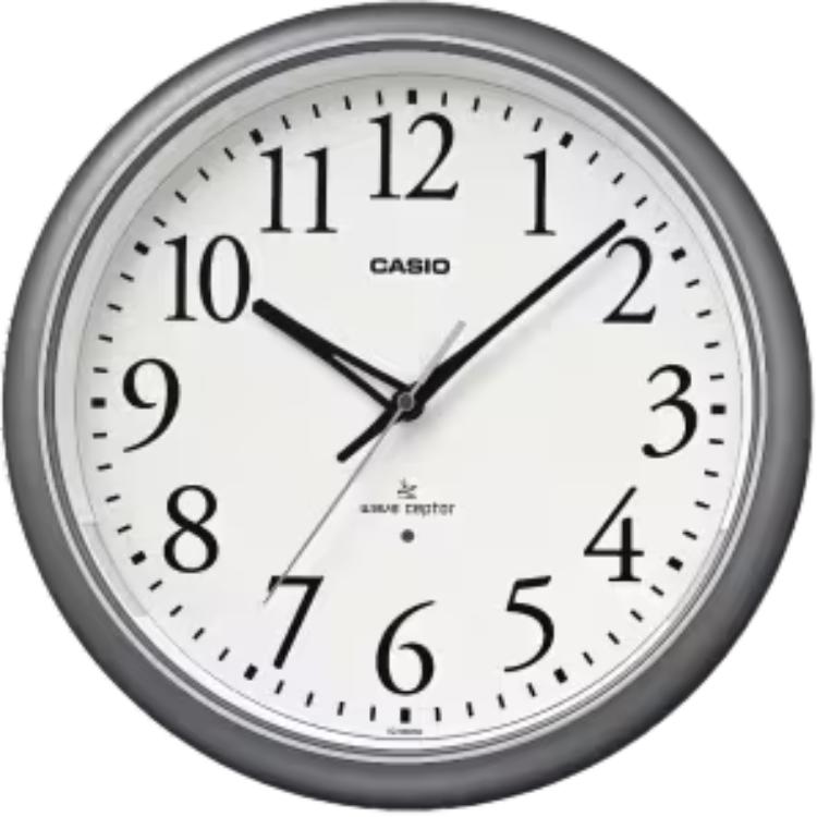 CASIO Casio Radio Receiver Lamp Quartz Movement Resin Wall Clock Unisex White