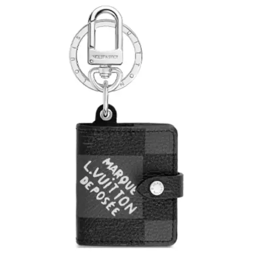 LOUIS VUITTON Leather Bag Accessory Unisex Gray