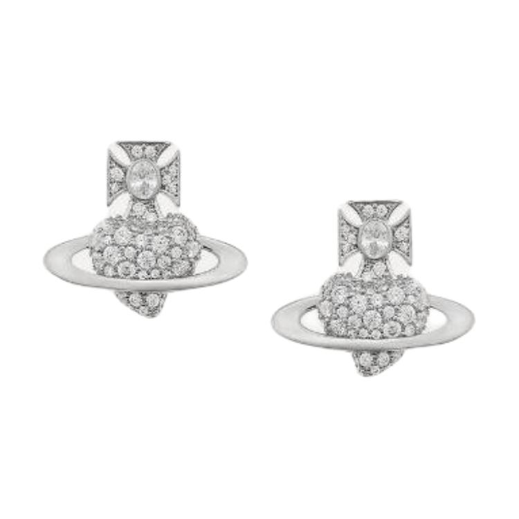 Серьги Vivienne Westwood в форме сердца (серебряные)