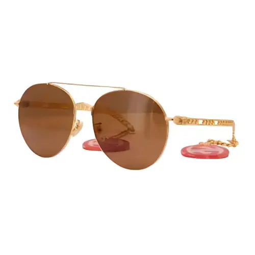 Gg round frame charms sunglasses