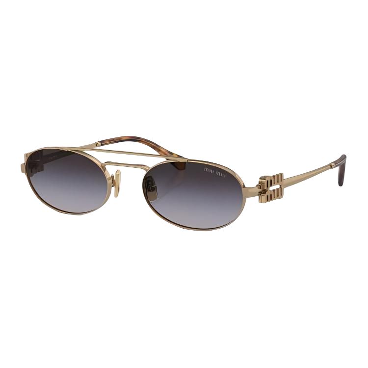 Очки Miu Miu Oval Sunglasses (золотые)