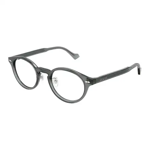 GUCCI Round Prescription Glasses Men's Gray