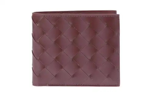 Bottega Veneta Intrecciato Half Wallet Burgundy