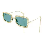 chain-trimmed sunglasses