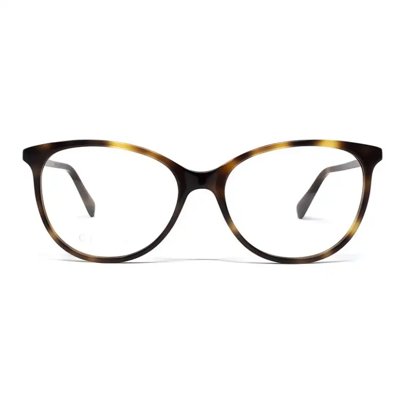 GUCCI Cat Eye Oval Eyeglass Frames Women's Brown