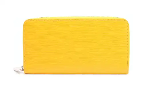 LOUIS VUITTON Zippy EPI Leather Wallet Unisex Yellow