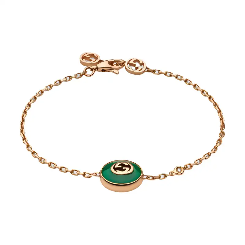 Gucci Interlocking 18k chain bracelet