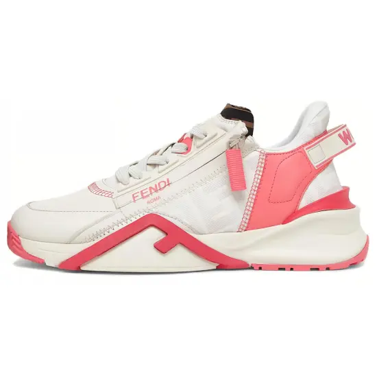 FENDI Women's Flow FF Motif Low 'White Pink'