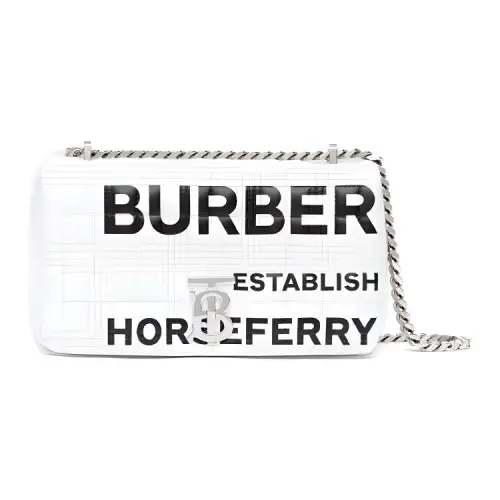 Burberry Lola Bag Sheepskin Shoulder Bag, Crossbody Bag Small Women's White