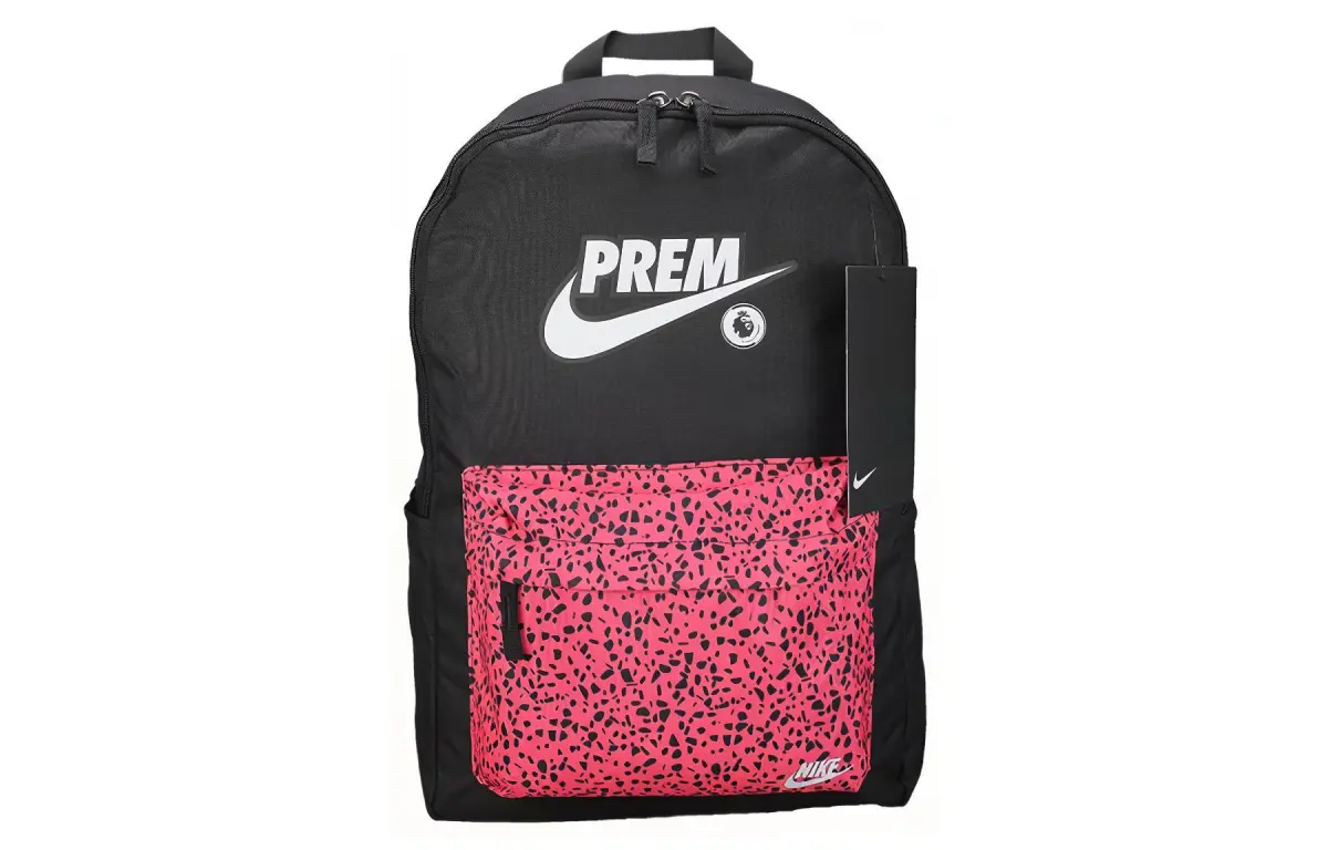 Nike Polyester Backpack Regular Unisex Black Pink Multicolor