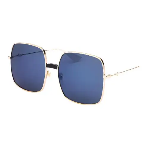 GUCCI Square Sunglasses Women's Silver