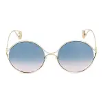 GUCCI Fashion Round Sunglasses Women's Gold