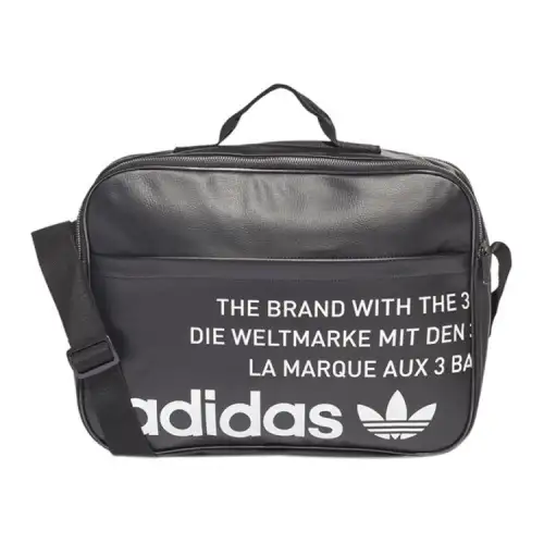 Adidas Originals Recycled Polyester Plain Weave Fabric Shoulder Bag Regular Unisex Black