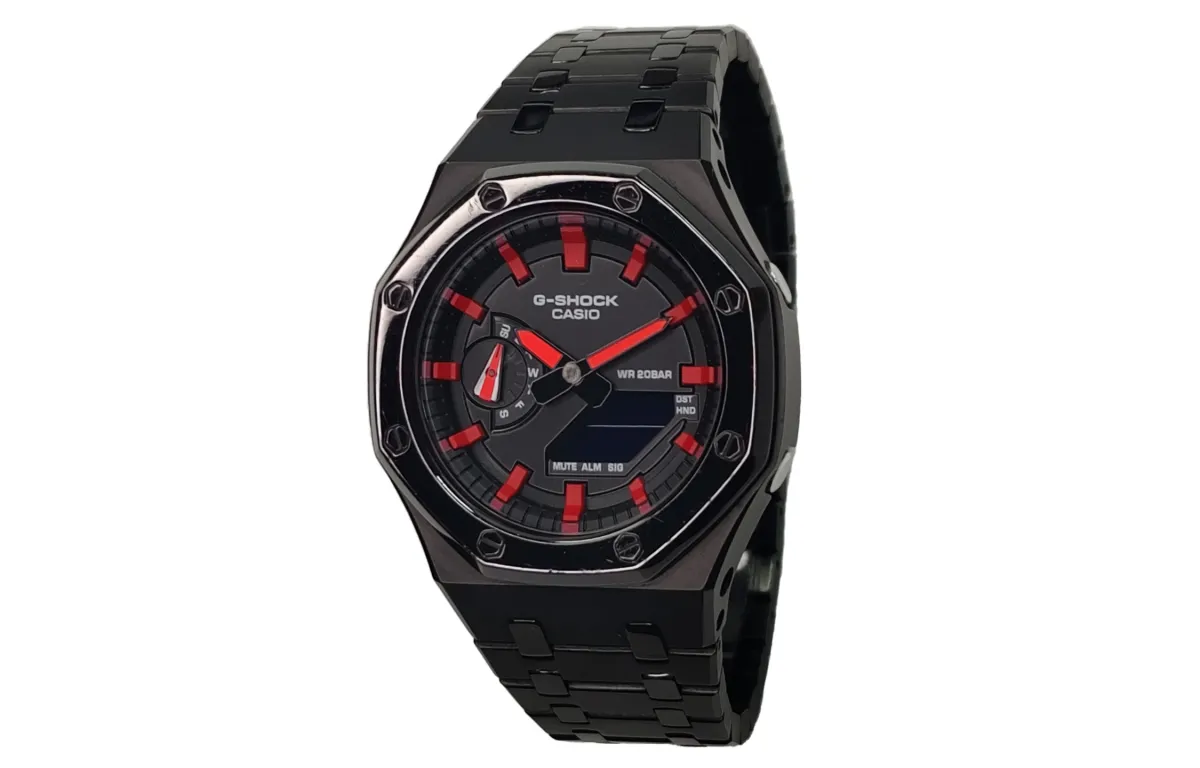 CASIO Custom Collection Electronic Movement Stainless Steel Strap Watch Men's Watches Black Dial