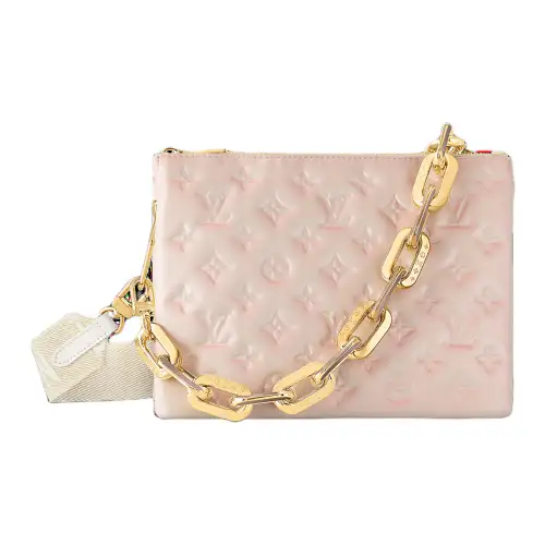 LOUIS VUITTON Coussin Leather Handbag, Shoulder Bag, Crossbody Bag Small Women's Rose Pink