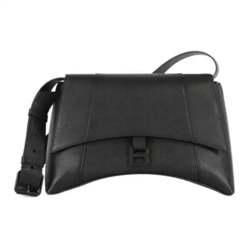 Balenciaga Calfskin Hourglass Bag, Handbag, Shoulder Bag, Crossbody Bag Women's Black