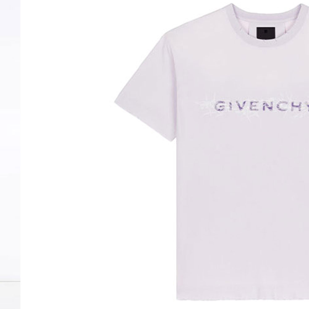 Мужская футболка Givenchy (фиолетовая) — фото 5