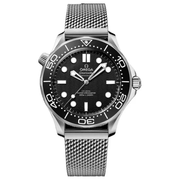 OMEGA Seahorse Collection Automatic Mechanical Movement 300m Waterproof Men's Watches Watch 42mm Black Dial