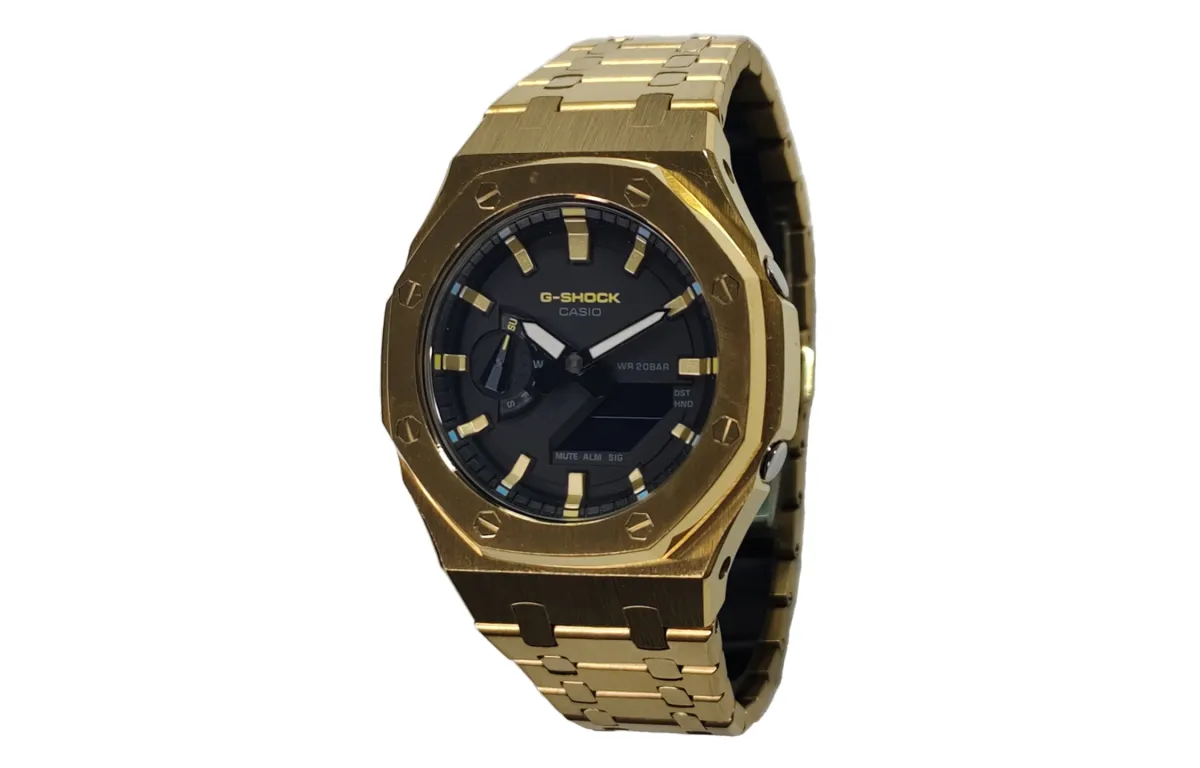 CASIO Custom Collection Electronic Movement Stainless Steel Strap Watch Men's Watches Black Dial