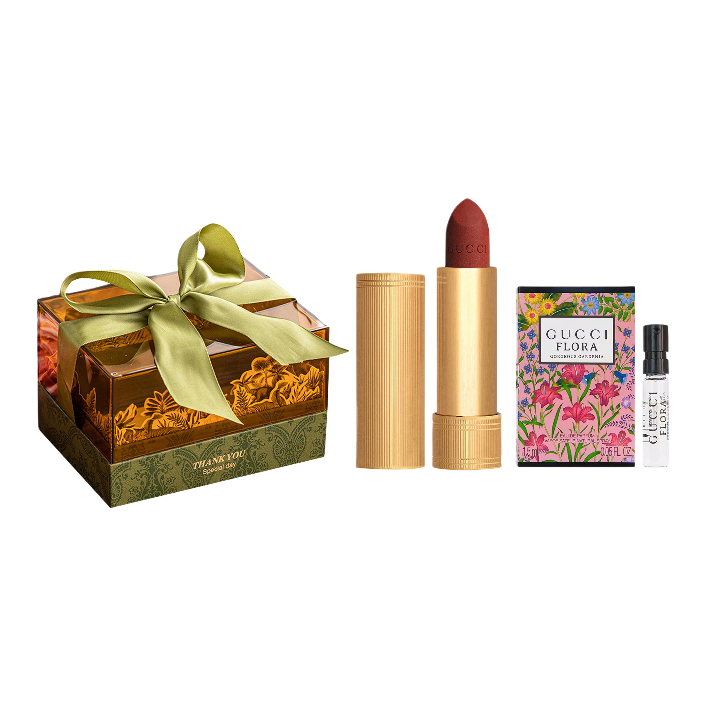 GUCCI Gucci, velvet acrylic lipstick, gift box, makeup primer, set, perfume for professional use, sample
